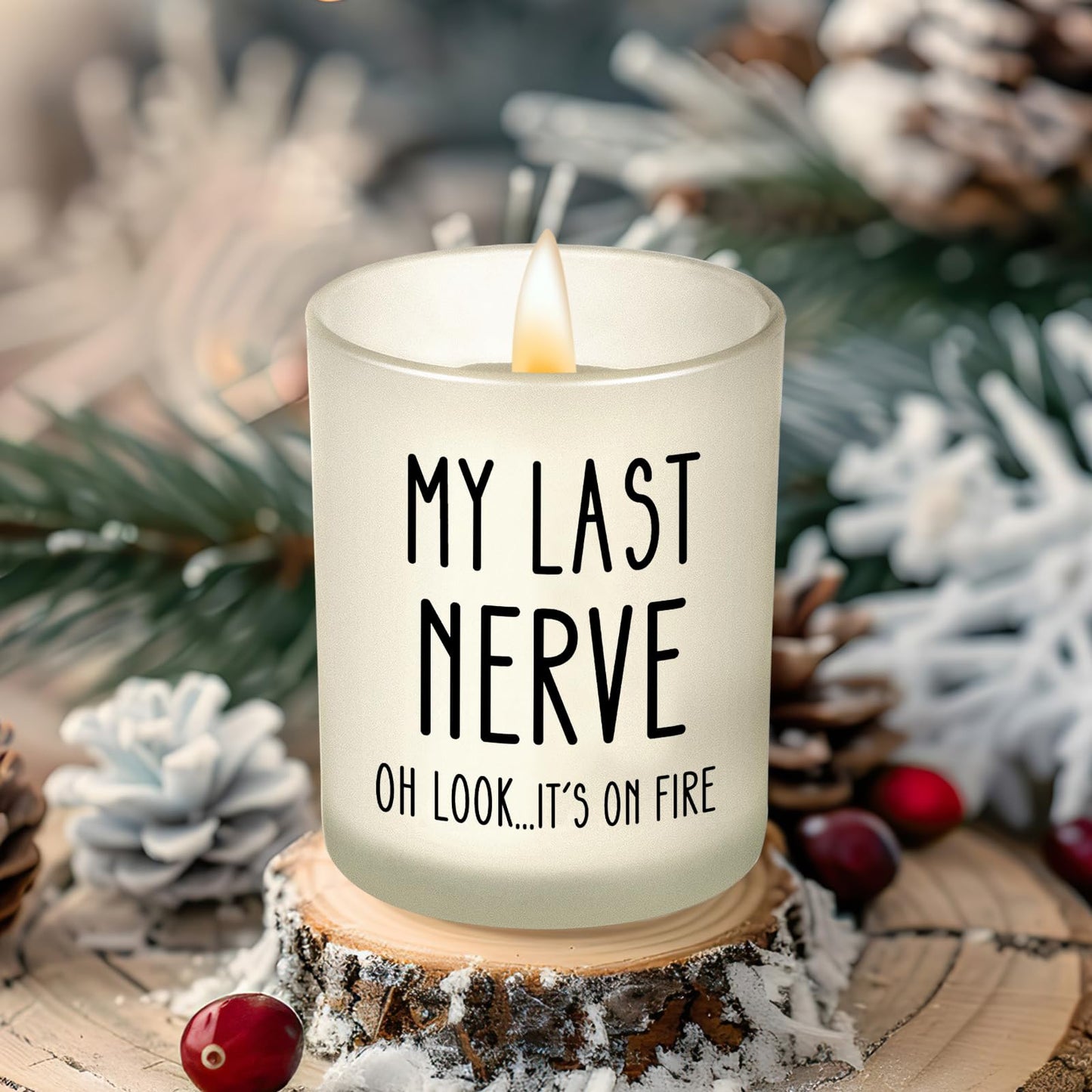 Mothers Day Gifts for Mom Wife Daughter Sister Grandma Funny Home Decor Mom Gift Spa Self Care Birthday Gifts for Women Her Coworkers Best Friend Mother's Day Unique Gift Ideas, My Last Nerve Candle
