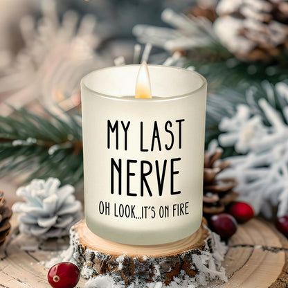 Mothers Day Gifts for Mom Wife Daughter Sister Grandma Funny Home Decor Mom Gift Spa Self Care Birthday Gifts for Women Her Coworkers Best Friend Mother's Day Unique Gift Ideas, My Last Nerve Candle