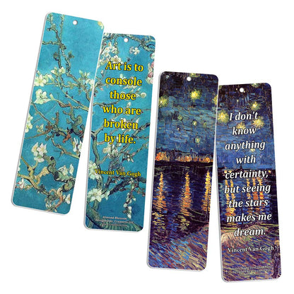 Loving Vincent Van Gogh Inspiring Quotes Bookmarker Cards (36-Pack) - Cool Book Classical Painting Art Print Decal - Stocking Stuffers Gifts for Men Women Teens Thanksgiving Christmas