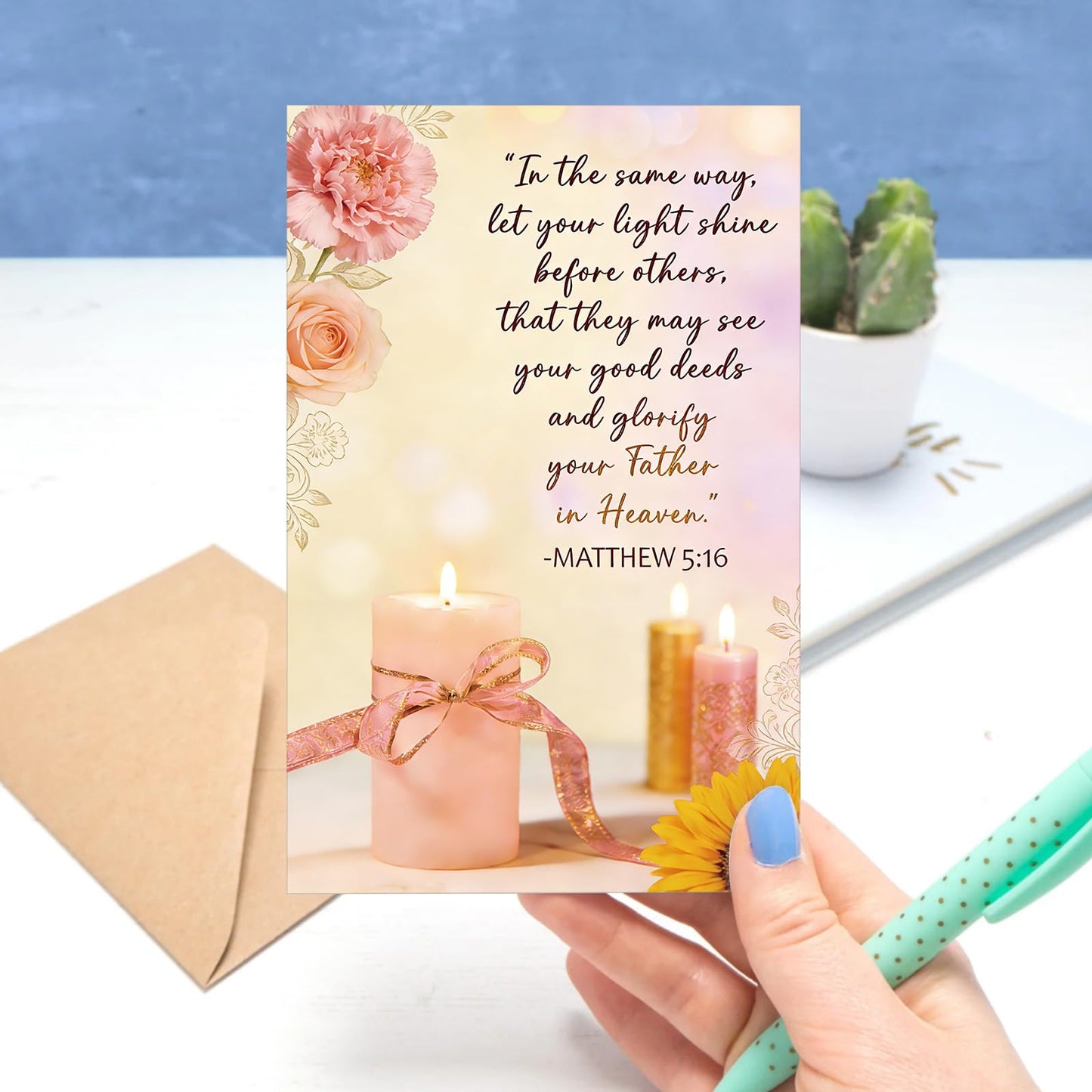 Christian Mother's Day Card for Grandma or Mom, Mother's Day Greeting Card with Bible Verse, Mother's Day Gift from Children