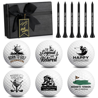 Arrowbash Retirement Golf Balls with Tees and Gift Box Funny Retirement Gifts for Dad Coworkers Golfers Husband