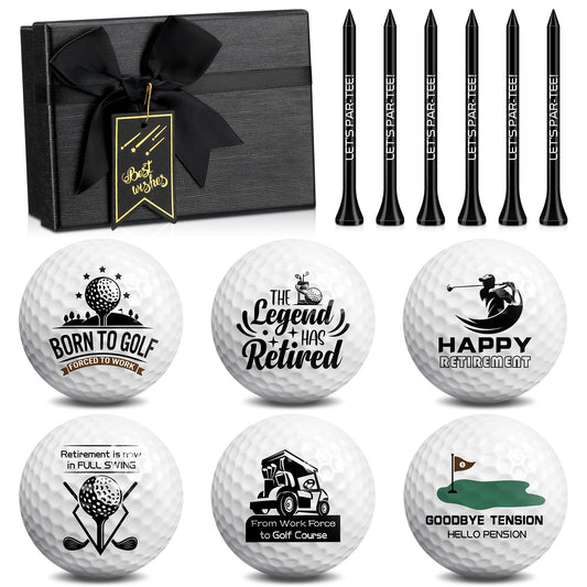 Arrowbash Retirement Golf Balls with Tees and Gift Box Funny Retirement Gifts for Dad Coworkers Golfers Husband