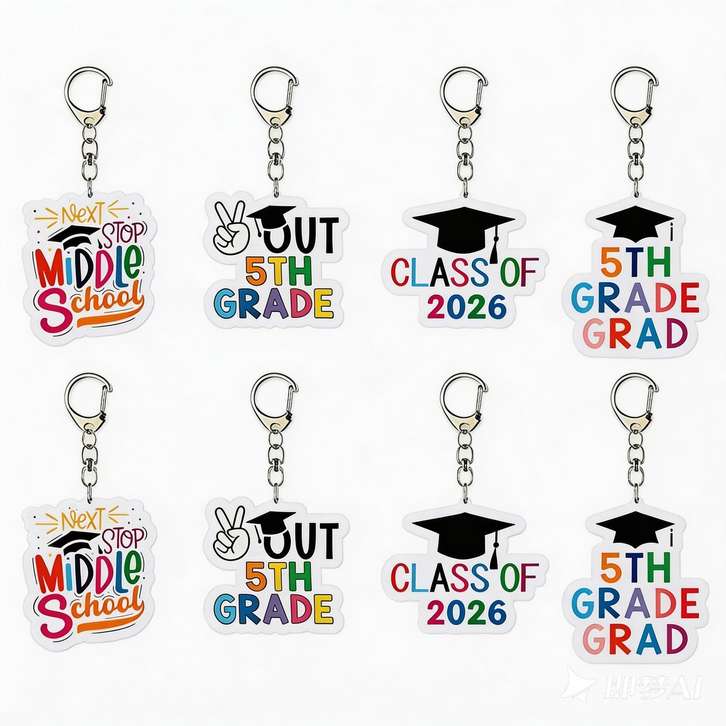 Aisosiks 5TH Grade Graduation Keychains Grad Gift for 5TH Grade Graduation Decorations 2026, Elementary School Graduation Gifts for Boys Girls Kids Fifth Grade Graduation Supplies