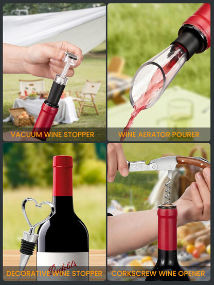 Wine Cooler Bag Gift Set with 2 Tumblers, Insulated Portable Wine Carrier Holds 2 Bottles, Perfect for Outdoor Use, Ideal Easter Birthday Anniversary Gift for Women & Men Wine Lovers