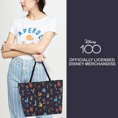 Disney Mickey & Stitch Canvas Tote Bag – Official 100 Minnie Mouse Travel Tote for Girls, Boys, Teens & Adults