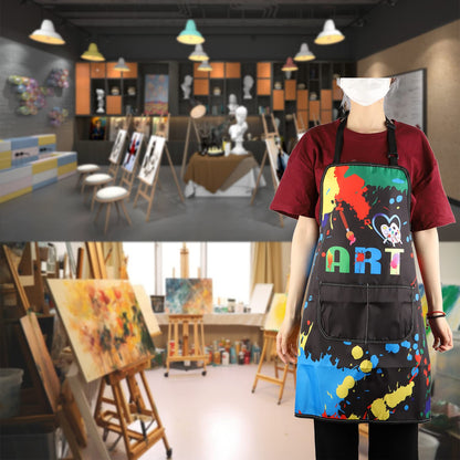 MBMSO Painting Artist Apron with Pockets Artist Painter Gifts Art Lover Gift for Art Teacher Student Painter Apron Waterproof