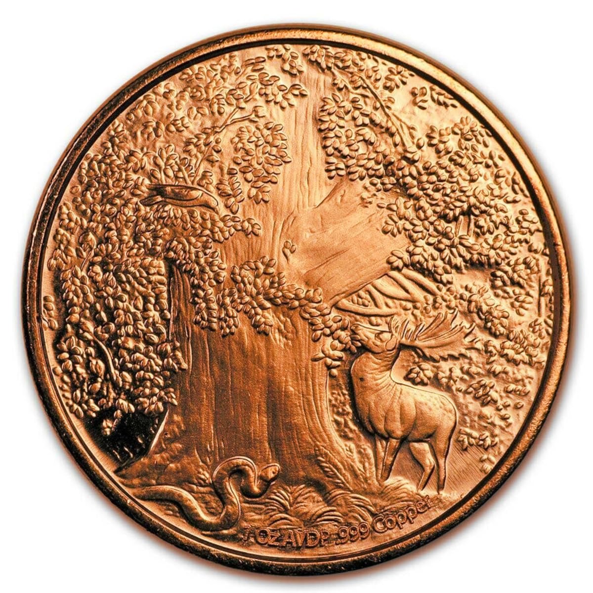 Nidhoggr Dragon Nordic 1 oz Pure .999 Copper Round Bullion Coin in Capsule - COA by Heavenly Metals