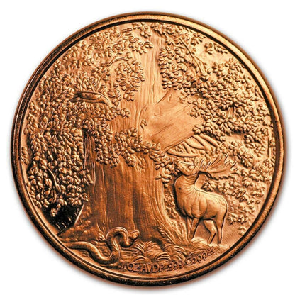 Nidhoggr Dragon Nordic 1 oz Pure .999 Copper Round Bullion Coin in Capsule - COA by Heavenly Metals