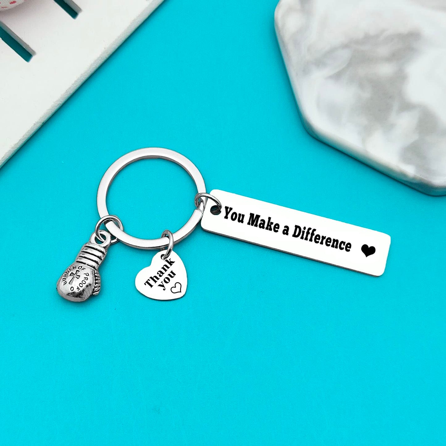 Xiahuyu Boxing Gift Boxing Gloves Keychain Thank You Gift for Boxer Boxing Coach Appreciation Gift Boxing Lover Gift