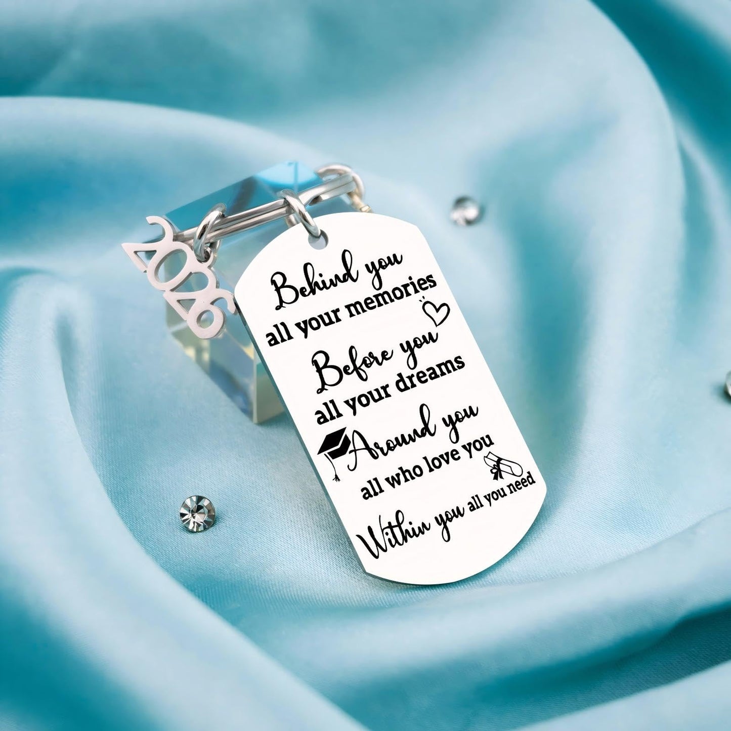 Aisity 2026 Graduation Gifts for Her Him Class Of 2026 Graduation Keychain for University College Middle High School Graduate 2026 Souvenir for Senior Masters Degree Student