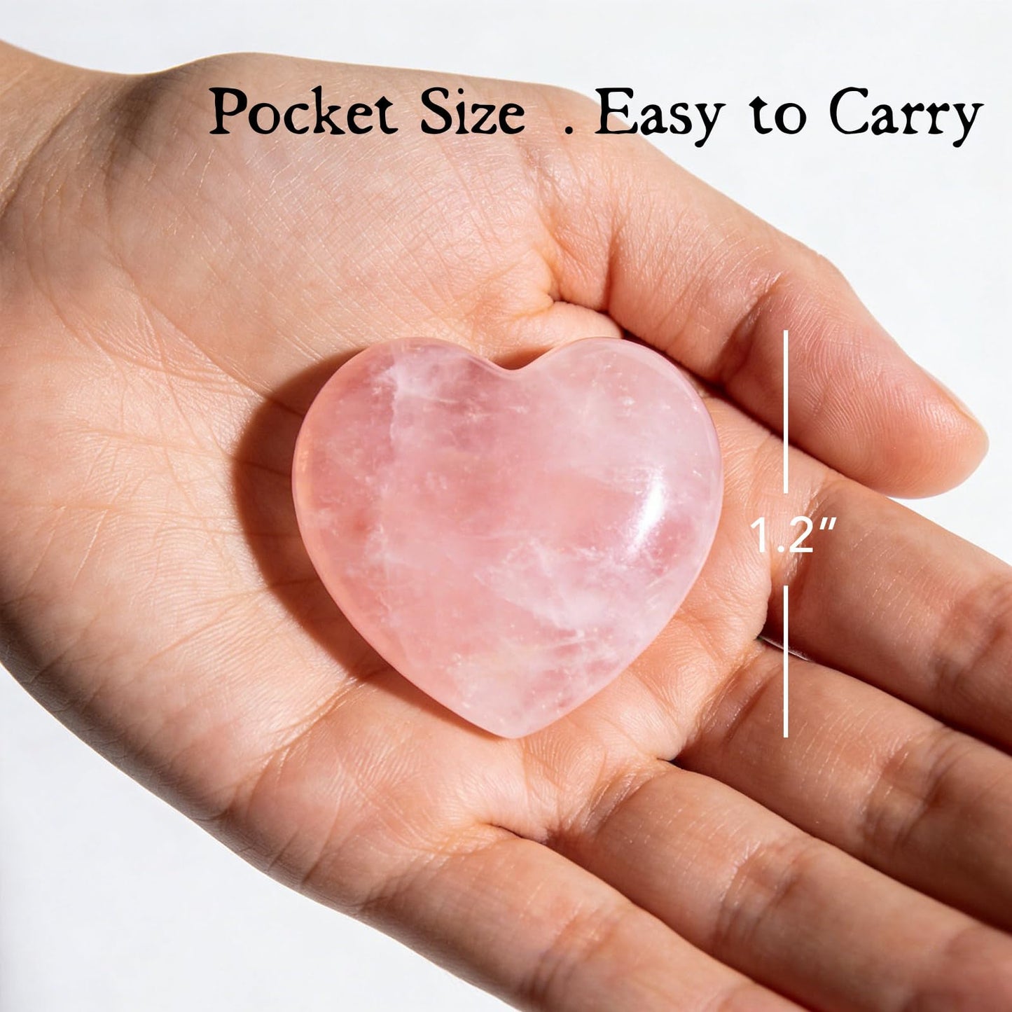 Gift for Girlfriend – My Rock Rose Quartz Heart Pocket Hug, Natural Crystal Love Stone Keepsake with Message Card & Gift Box, Love Gift from Boyfriend