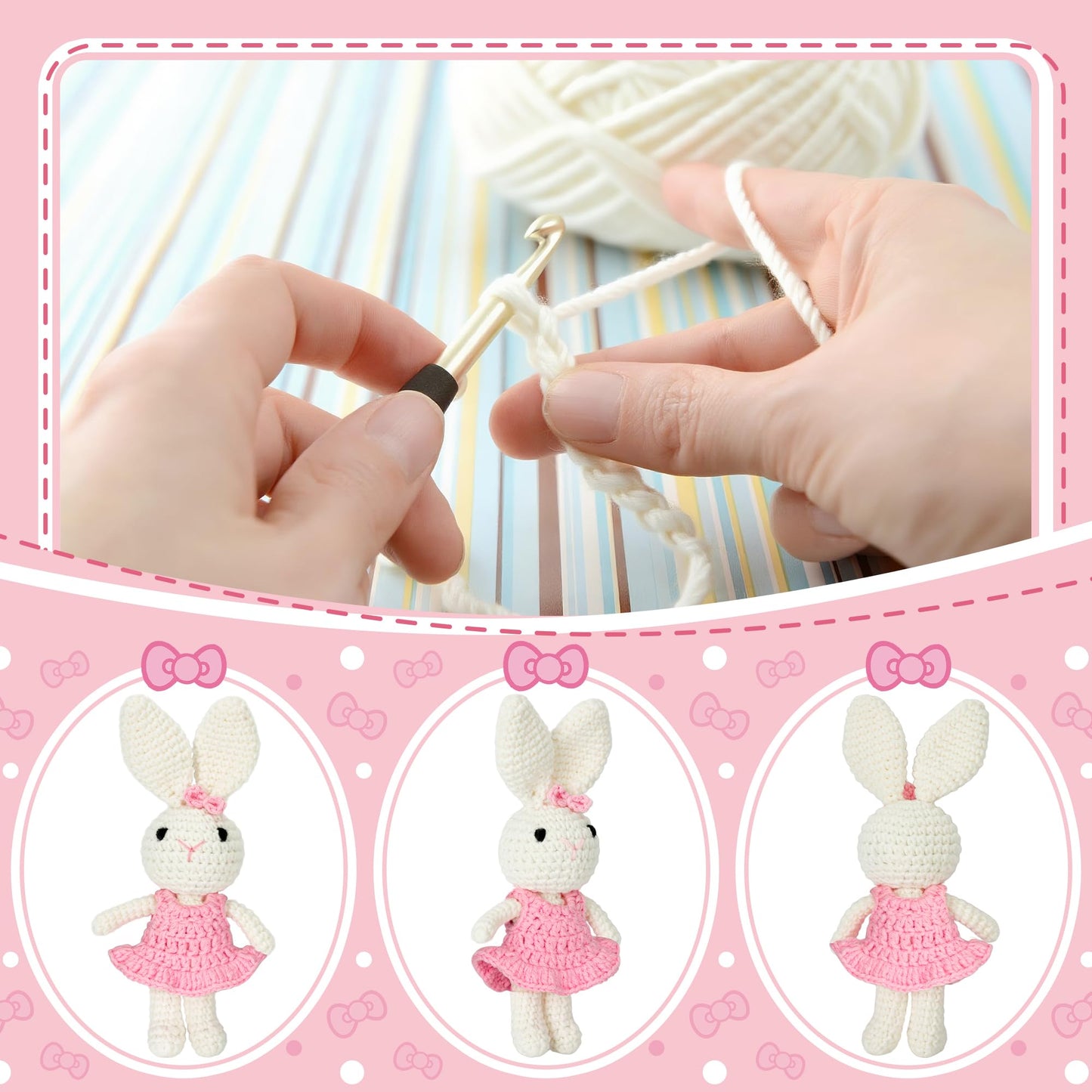 Big Sister Crochet Gifts for Girls, Big Sister Little Sister Doll Gift Set to Celebrate Little Girls Promoted to Sister, Gifts for Older Siblings of New Baby