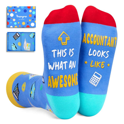 HAPPYPOP Gifts for Firefighter Cop Manager - Coach Accountant Pilot Socks, Mechanic Gifts
