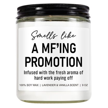 Younift Funny Scented Candles - Congratulations on Your Promotion, New Job Gifts for Women, Men - Job Decorations - 9 oz