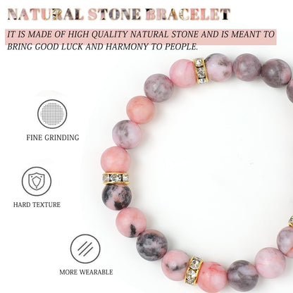 Boss/Boss Lady/Pastor Wife Appreciation Gifts for Women Natural Stone Beaded Bracelet Gifts for Her Christmas Birthday Present