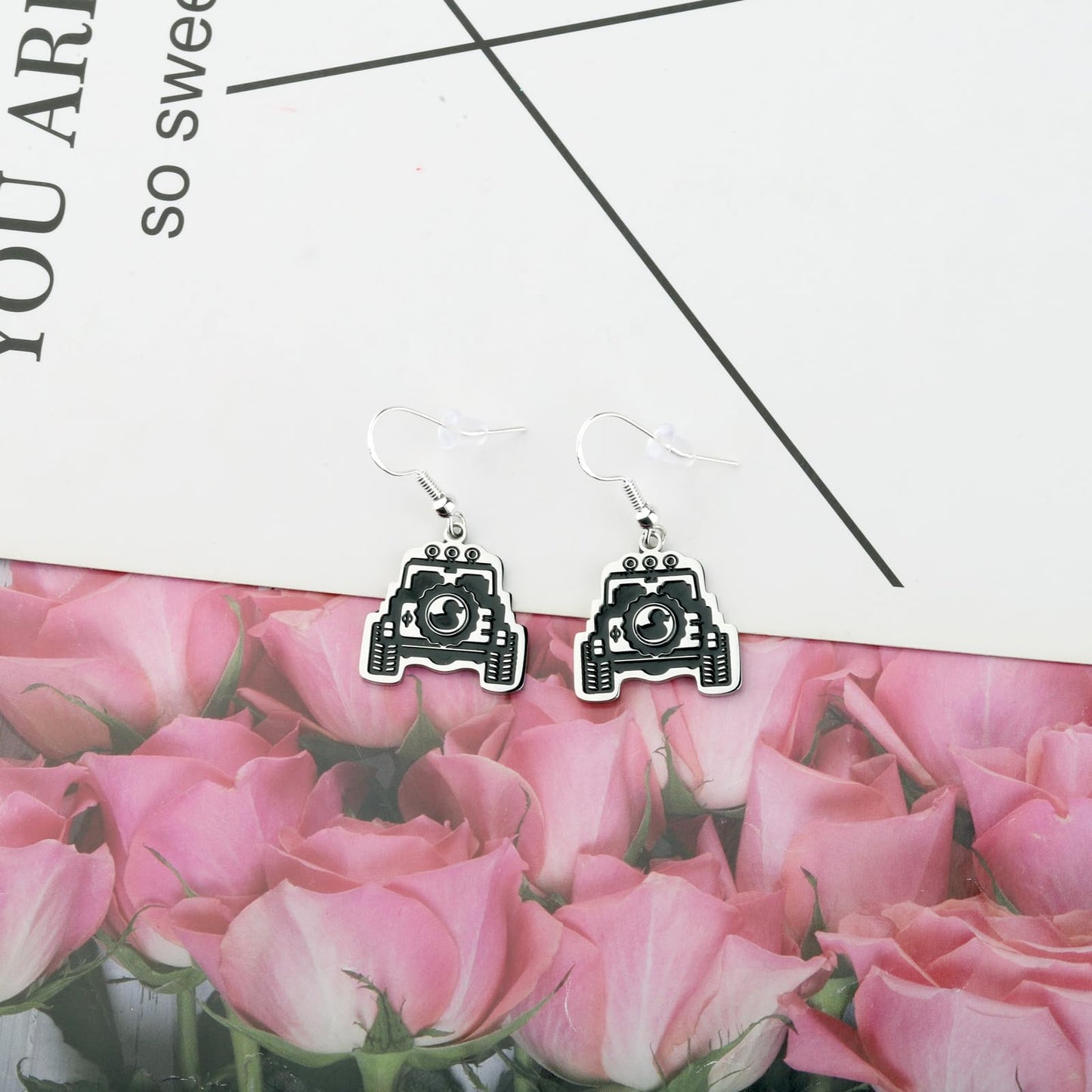 KUIYAI Off Road Vehicle Jewelry Off Road Duck Earring 4-Wheeler Motorsport Gift Off Roading Lovers Duck Car Driving Gift