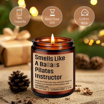Miracu Candle, Pilates Instructor Gifts, Pilates Day Gifts for Women Men, Funny Gym Workout, Birthday, Mothers, Appreciation Thank You Idea for Reformer Fitness Teacher Lover Friend Mom, Studio Decor