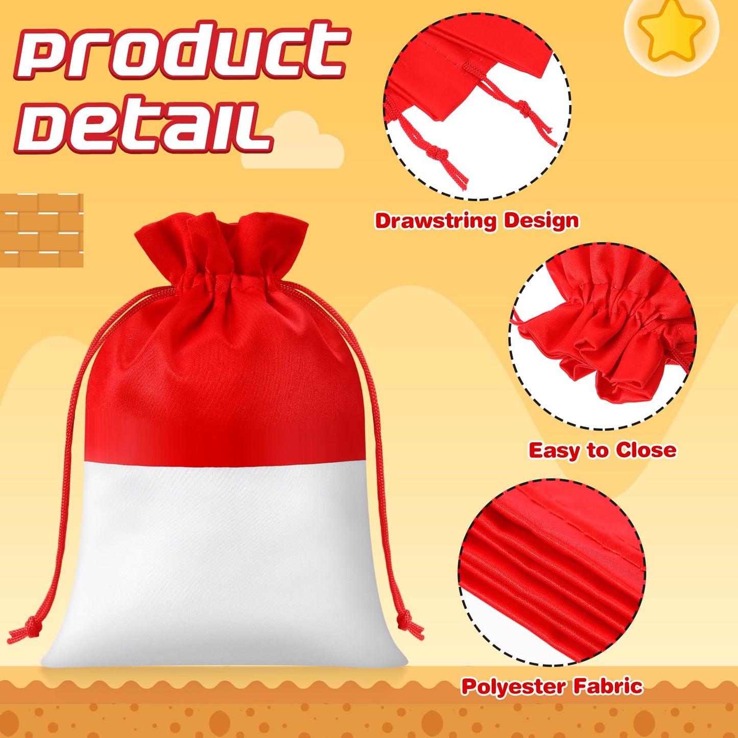 Locmeo 16 Pcs Cartoon Animation Party Gift Bags Drawstring Bags Animation Themed Supplies Birthday Party Decoration for Kids Cartoon Supplies