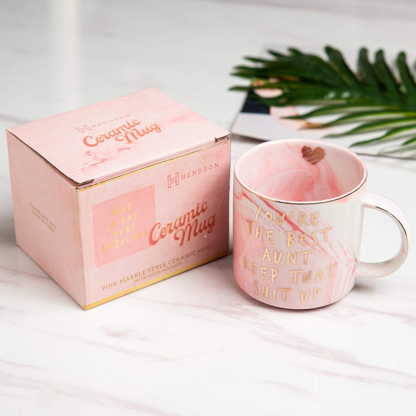Hendson Aunt Gifts from Niece, Nephew - You're The Best Aunt Keep That S Up - Funny Present for Auntie - BAE Best Auntie Ever Gifts for Birthday - Great Favorite Aunty Mug, Ceramic Coffee Cup