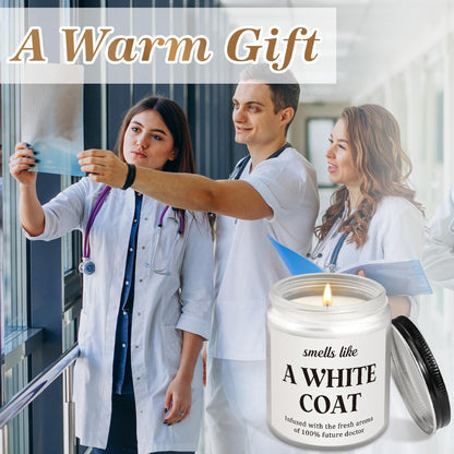 Future Doctor Candle, White Coat Ceremony Gifts, Doctors Day Gifts for Women, Medical Physician Assistant Gift for Medical School Students Graduation Med Student - Lavender Scented Candle (7oz)