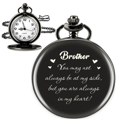 Engraved Pocket Watch for Men Borther Gifts for Graduation Fathers Day Birthday Xmas Valentines Day Gifts for Brother