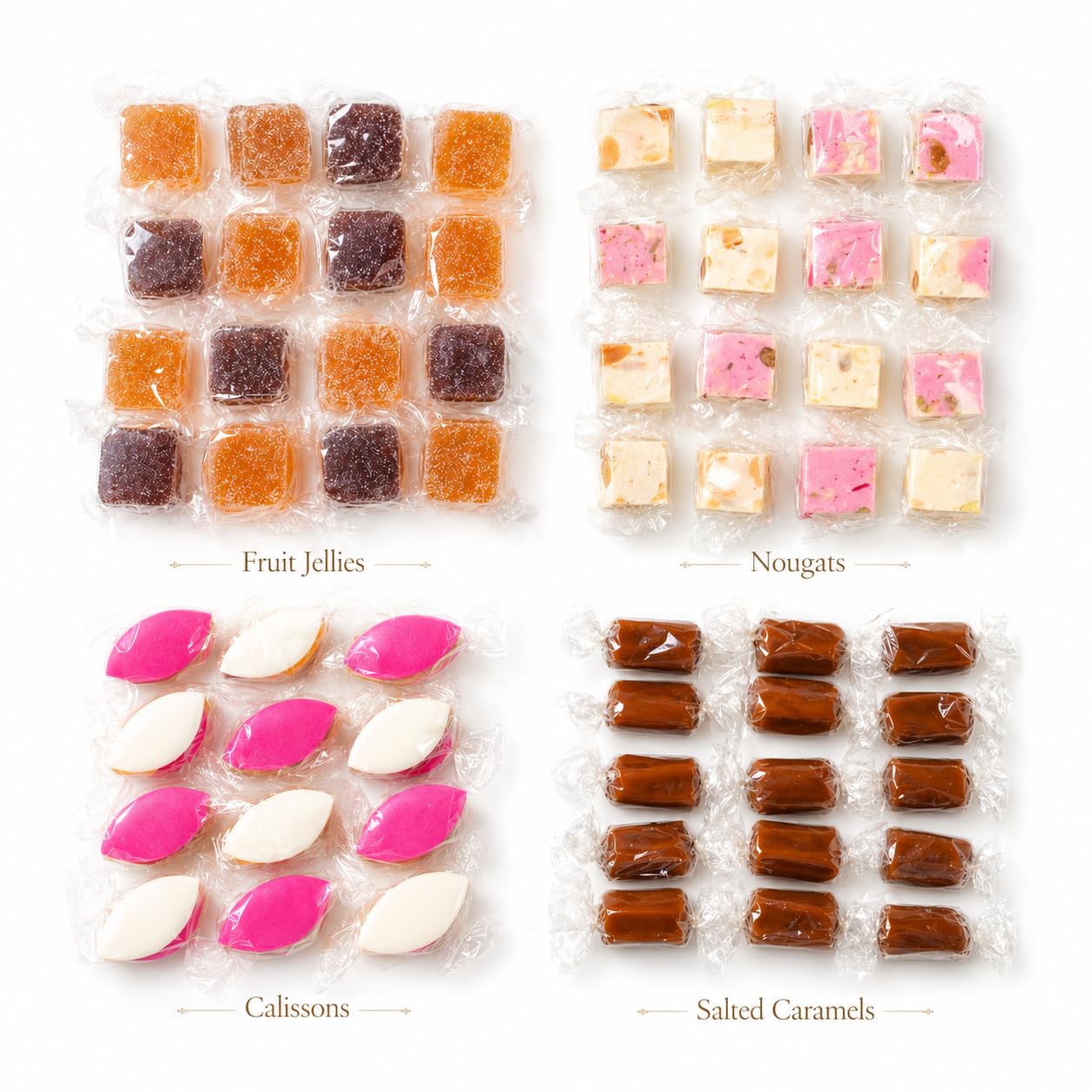 Maxim's de Paris - French Candy Gift Box – 32pc Assortment of Fruit Jellies, Nougats, Calissons & Caramels | Authentic French Confectionery, Made in France, 6.9oz