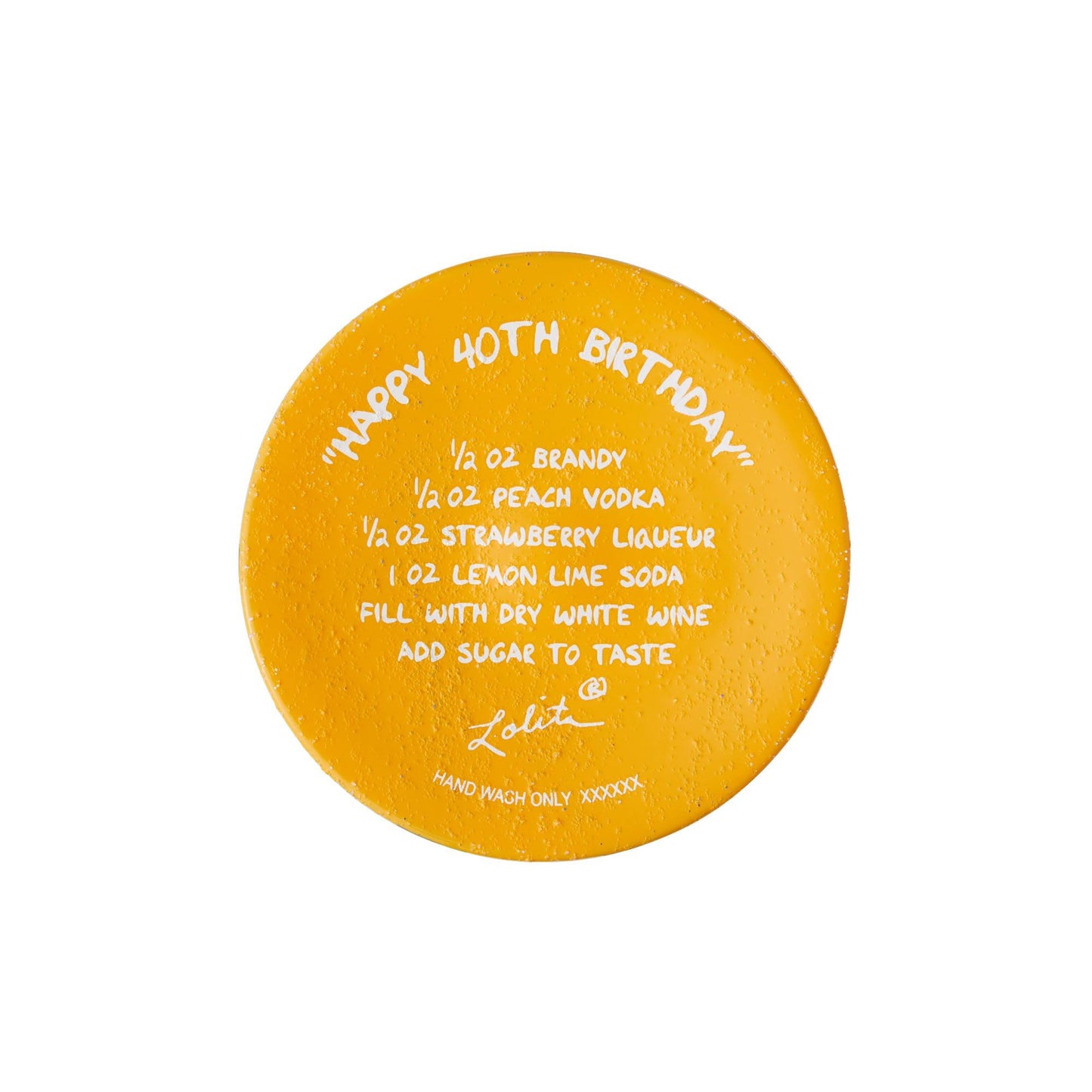 Enesco Designs by Lolita Happy 40th Birthday Hand-Painted Artisan Wine Glass, 15 Ounce, Multicolor