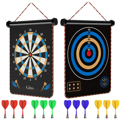 Gitus Magnetic Dart Board Indoor Outdoor Games for Kids with 12 Darts, Gifts for Teenage Boys Teen Boy Gift Ideas Gifts for Boys 8 9 10 11 12 13 14 Years Old Game Room Decor