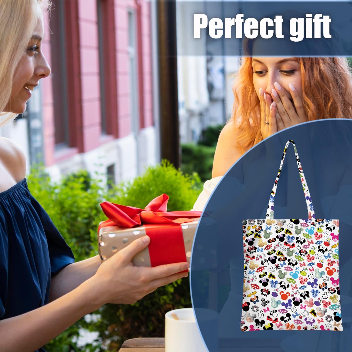 Wenboco Funny Tote Bag, Cute Mouse Themed Gifts, Reusable Grocery Beach Bags, Birthday Gift for Women Friend, Weekender Bag 1