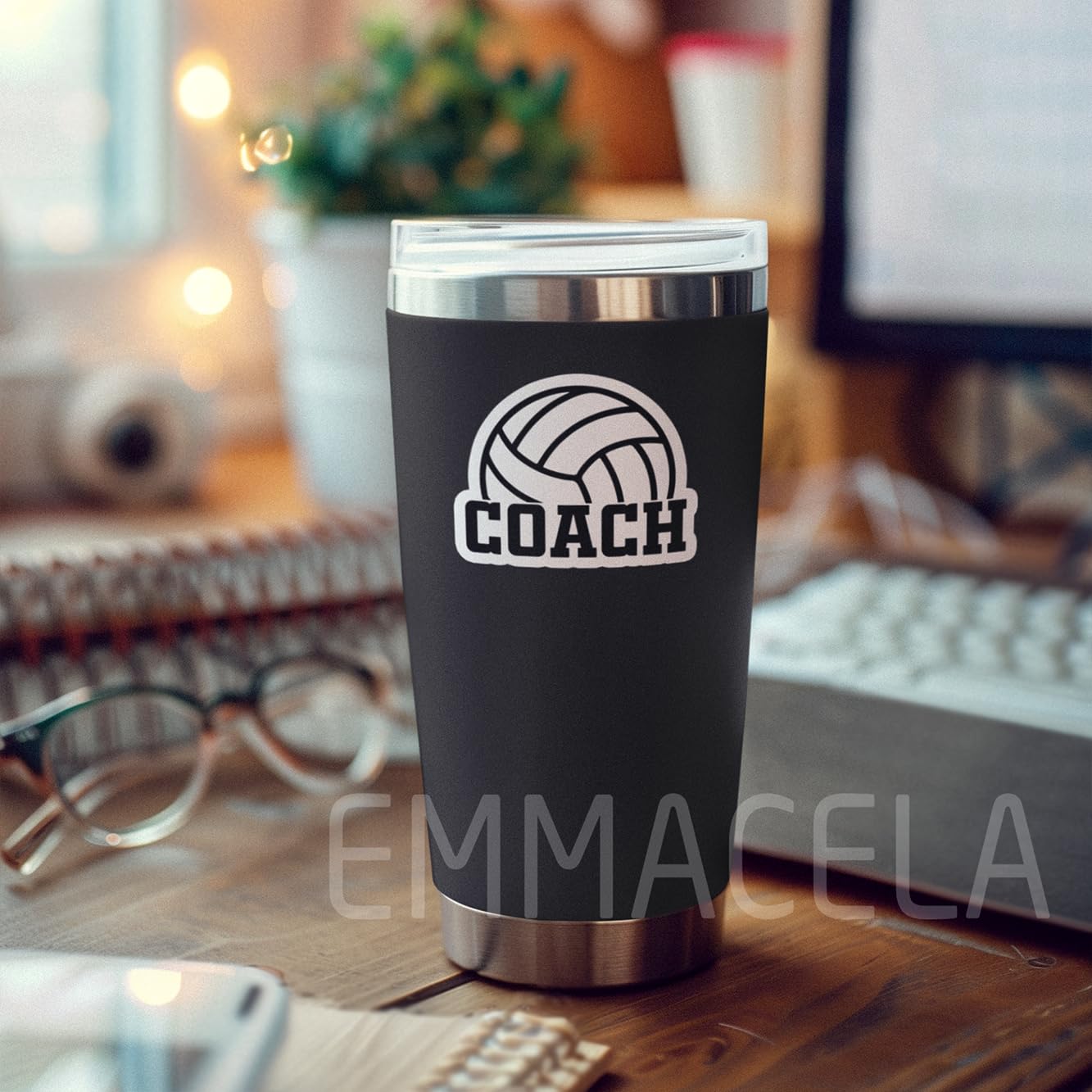 (3PCS) Coach Volleyball Stickers - Waterproof Vinyl Decals for Laptop, Water Bottle, Phone, Notebook – Volleyball Gifts for Coaches, Sports Fans Size 3 x 2.5 Inch