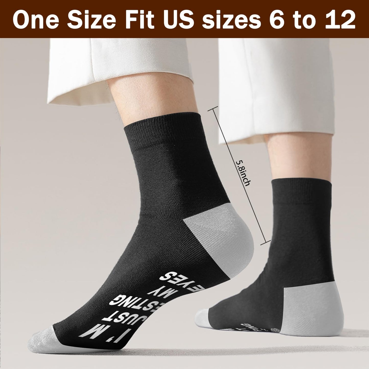 Dealswin Birthday Gifts for Dad, Fathers Day Gift for Men, I'm Not Sleeping I'm Just Resting My Eyes Funny Socks