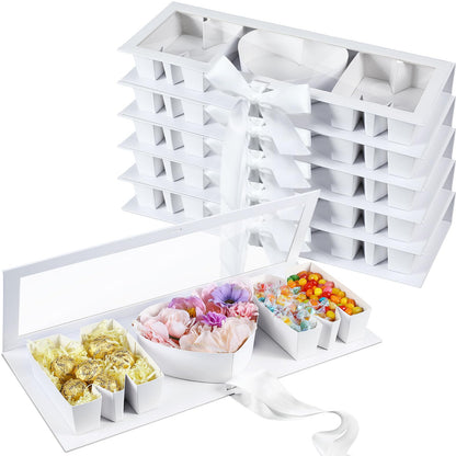 Ireer 6 Pcs Mom Flower Gift Box Letter Shaped Fillable Cardboard Boxes for Mother's Day Empty Floral Arrangement Box for Flowers Chocolate Strawberries Treats and DIY Mother Gifts(White,Mom)