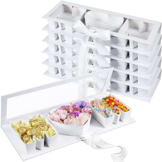 Ireer 6 Pcs Mom Flower Gift Box Letter Shaped Fillable Cardboard Boxes for Mother's Day Empty Floral Arrangement Box for Flowers Chocolate Strawberries Treats and DIY Mother Gifts(White,Mom)