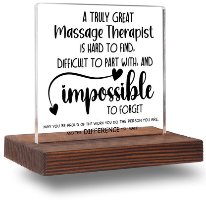 Massage Therapist Office Decor, Massage Therapy Gifts for Women Men Appreciation Thank You Gifts Decorative Signs Plaques ABC93