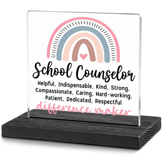 School Counselor Gifts, Thank You Gift for School Counsellor Guidance Counseling Teacher, School Counselor Appreciation Gifts for Retirement, School Counselor Desk Decor for Home Office WDSS84