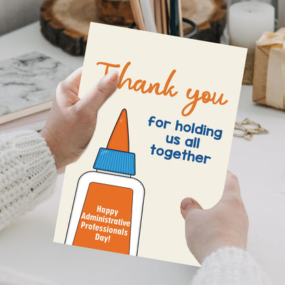 Administrative Professionals Day Card, Thank You Card for Administrative Assistant Office Manager Secretary, Appreciation Greeting Card with Envelope