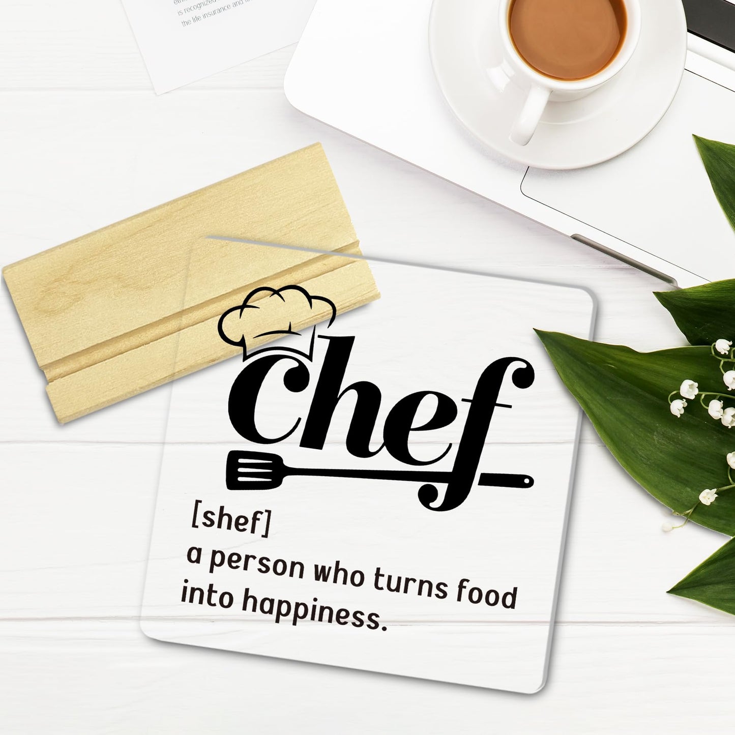 Chef Acrylic Plaque Gifts for Women Men, Chef Definition Gifts for Cooking Lovers Mom Grandma Cooker Christmas Birthday, Farmhouse Kitchen Counter Cabinet Decor Dining Room Table Decor