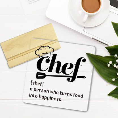 Chef Acrylic Plaque Gifts for Women Men, Chef Definition Gifts for Cooking Lovers Mom Grandma Cooker Christmas Birthday, Farmhouse Kitchen Counter Cabinet Decor Dining Room Table Decor