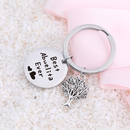 RSZOTW Abuelita Gifts Abuela Gifts Grandma Keychain Best Abuelita Ever Jewelry For Mimi Granny Grandmother Keychain Mother's Day Gift