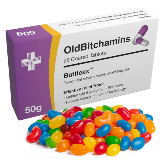 Joke Prank Pill Box with Jelly Beans Candy - Unique Funny Female Gag Gift Ideas for Women, 30th, 40th, 50th, 60th Birthday Gifts for Sister, Mom, Wife, Girlfriend, Grandma, Coworker