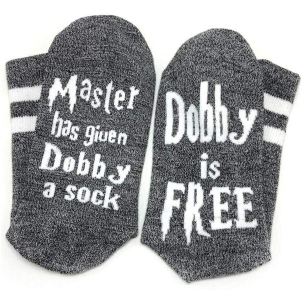 Dobby Socks Funny Christmas Gift Adult Cotton Crew Socks Novelty Cute Christmas Stocking Stuffers
