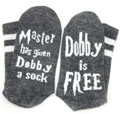 Dobby Socks Funny Christmas Gift Adult Cotton Crew Socks Novelty Cute Christmas Stocking Stuffers