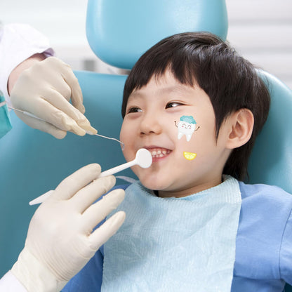 Dental Tooth Temporary Tattoos Stickers - 8 Sheets 280 Pcs Cute Cartoon Teeth Fairy Gifts One's First Teeth Tattoo Sticker for Kids Funny Dentist Party Decorations Hospital Doctor Prizes Rewards