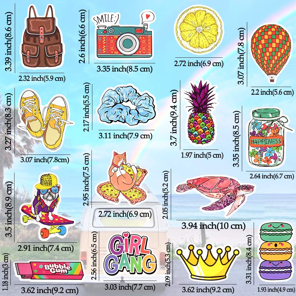 QTL Cute Stickers for Tween Girls Gifts, Waterproof Vinyl Party Favor Stickers, Easter Basket Stuffers, Birthday Gifts, Laptop Water Bottle,50PCS
