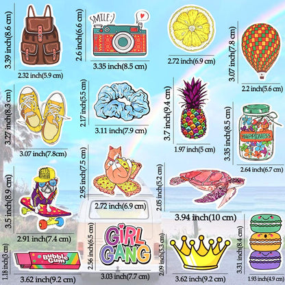 QTL Cute Stickers for Tween Girls Gifts, Waterproof Vinyl Party Favor Stickers, Easter Basket Stuffers, Birthday Gifts, Laptop Water Bottle,50PCS
