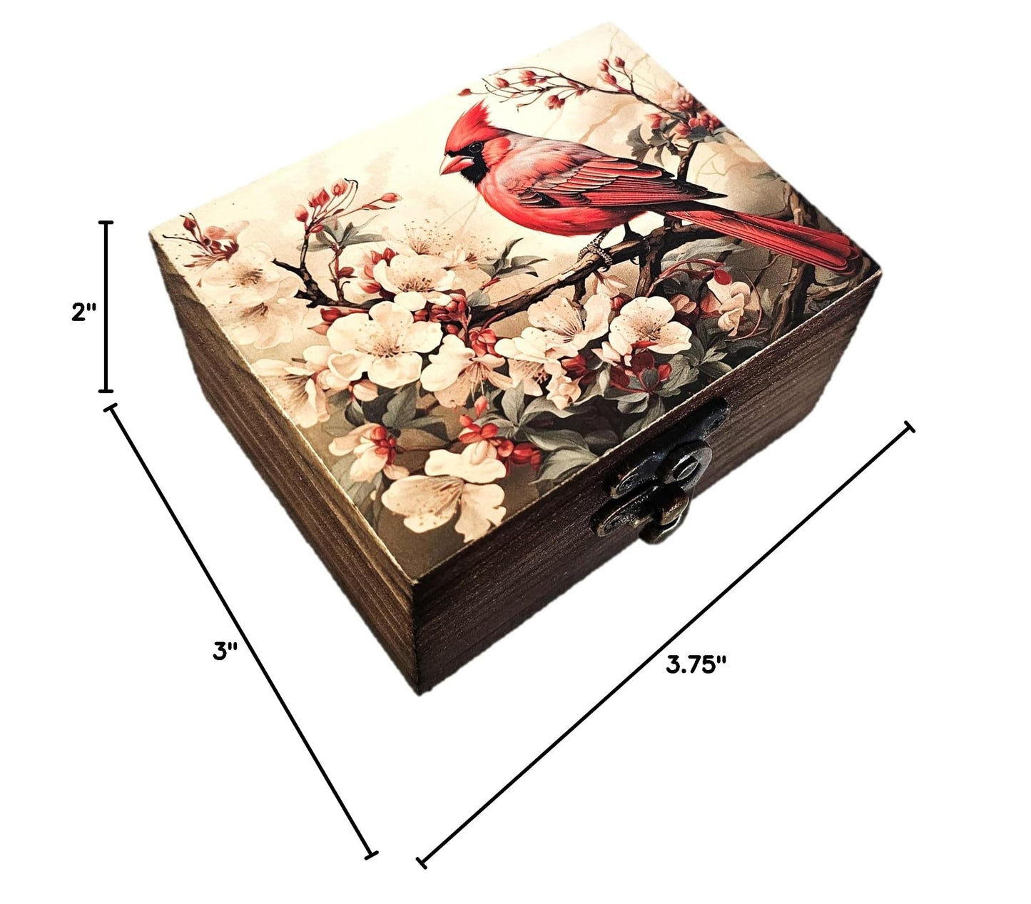 RK Collections Cardinal Trinket Box Small Jewelry Keepsake Box | Bird lovers Gift Idea, Animals Ornaments for Girls, Women, Gift Idea, for Home Décor (3CRS)