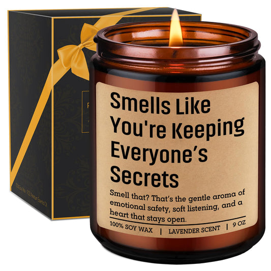 GSPY Scented Candle, Therapist Gifts, Counselor Appreciation Gifts - Mental Health, Psychology Graduation, Therapy Office Decor for Therapist, Psychologist, School Counselor, Social Worker, Women, Men