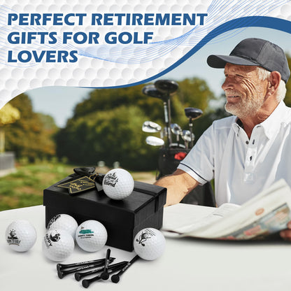 Arrowbash Retirement Golf Balls with Tees and Gift Box Funny Retirement Gifts for Dad Coworkers Golfers Husband