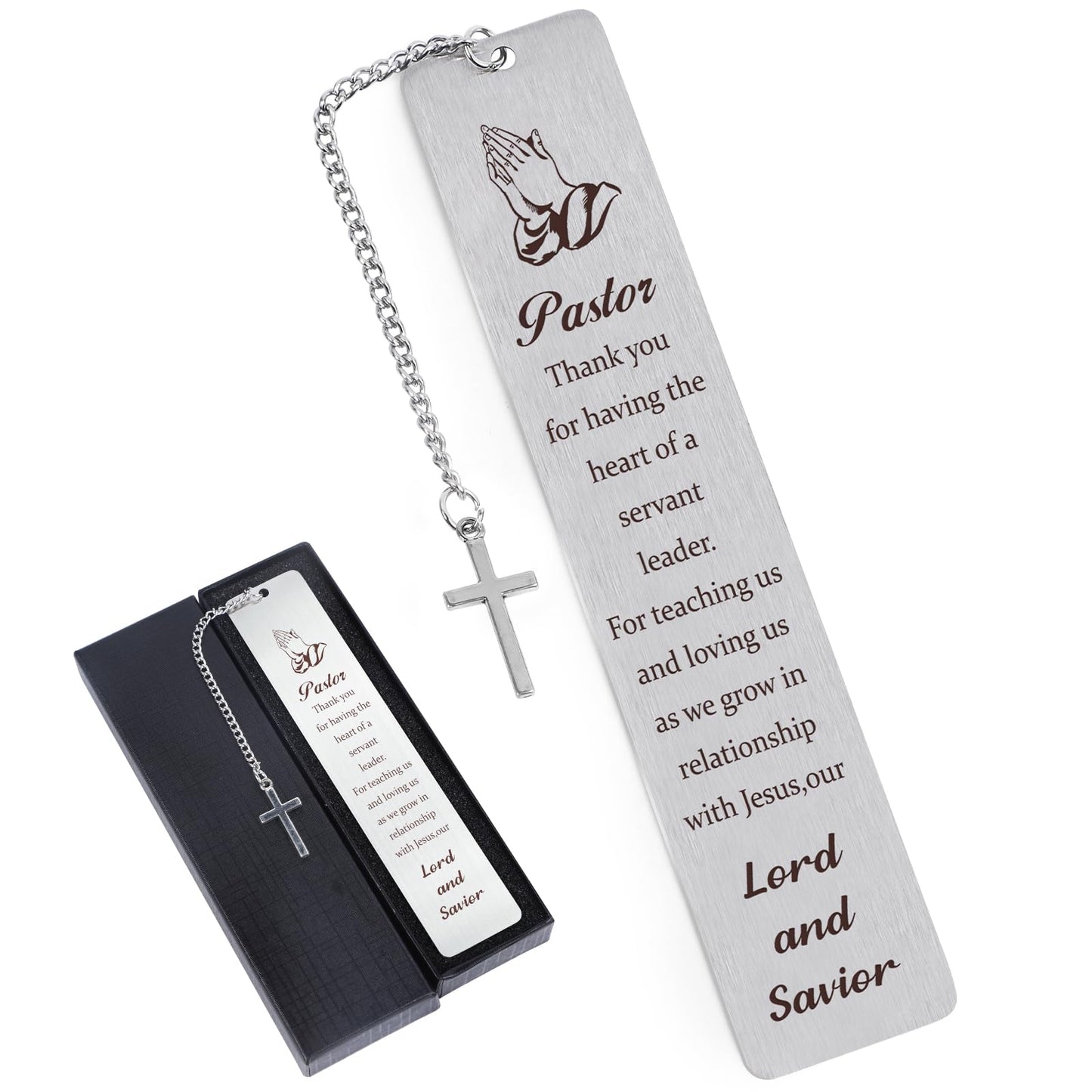 Metal Bookmarks - Pastor Appreciation Gifts for Men & Women - Religious Christian Gifts for Birthday, Thanksgiving & Christmas
