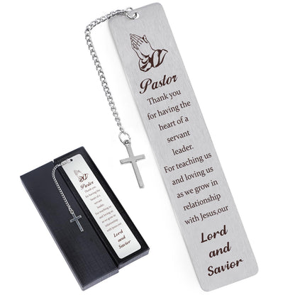 Metal Bookmarks - Pastor Appreciation Gifts for Men & Women - Religious Christian Gifts for Birthday, Thanksgiving & Christmas